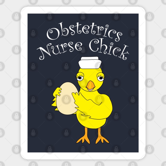 Obstetrics Nurse Chick White Text Sticker by Barthol Graphics